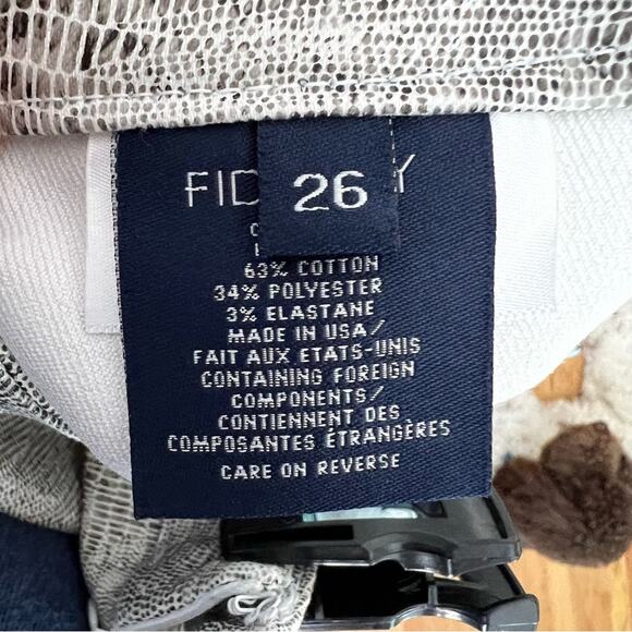 Fidelity Denim Classic Snakeskin Cream Black Joey Skinny Pants Women's size 26 - Picture 5 of 6